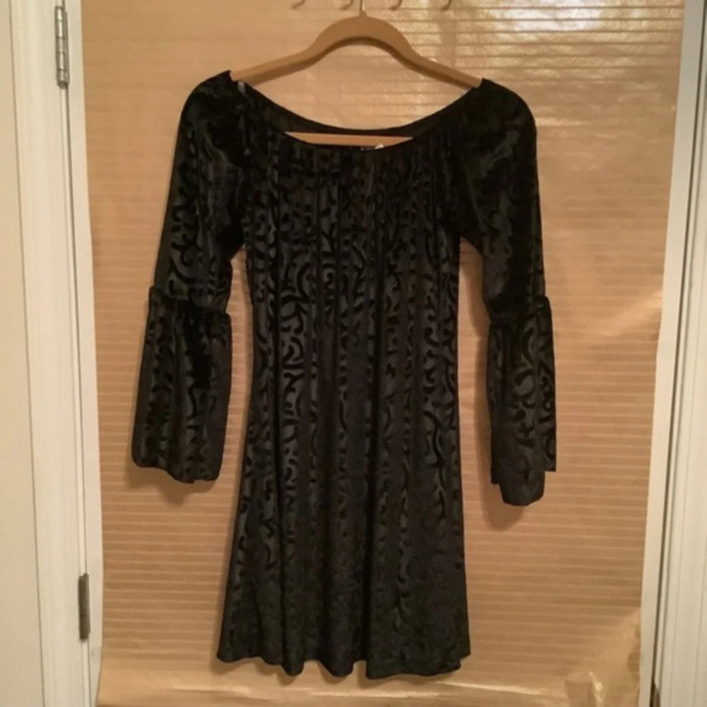 2~ B TOGETHER~BOHO BLACK DRESS~